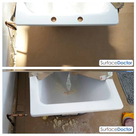 Bath Repair in Pontypool: Before Image