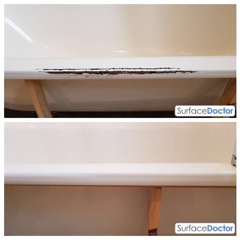 Bath Repair in Pontypool: Before Image